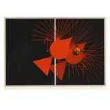 Seeing Red by Charley Harper, Serigraph in colors, sold May 2025