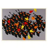 Birds of a Feather by Charley Harper, Serigraph in colors, sold May 2025
