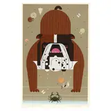 Claws by Charley Harper, Serigraph in colors, sold May 2025