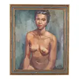 Portrait of Model "Jerrie by E. N. Smith, Oil on canvas, sold May 2025