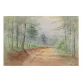 Path Through Dense Forest by Louis Rowell, Watercolor on paper, sold May 2025