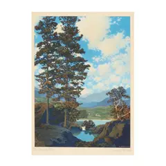 Thy Templed Hills by Maxfield Parrish, Offset lithograph in colors, sold May 2025