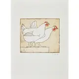 La Poule by François-Xavier Lalanne, 2004, Vernis mou et lavis d’aquatinte sur papier Arches, sold Jun 2023