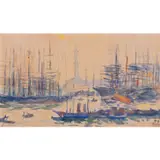 Gênes. La Lanterna by Paul Signac, circa 1904, Aquarelle sur papier, sold Jun 2023