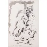 La confidence by André Masson, 1971, Encre de Chine et lavis d'encre sur papier, sold Jun 2023