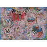 Composition fond rose by Alexandre Istrati, 1975, Huile et encre de Chine sur toile, sold Jun 2023
