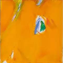 Jaune d'automne au tracé mauve by Olivier Debré, 1995, Huile sur toile, sold Jun 2023