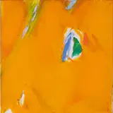 Jaune d'automne au tracé mauve by Olivier Debré, 1995, Huile sur toile, sold Jun 2023