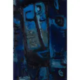 Homme au ciel bleu - Tête de Christ by John Christoforou, 1957, Huile sur panneau, sold Jun 2023