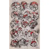 Mushroom drawing by Brion Gysin, 1961-62, Encre de Chine et aquarelle sur papier cartonné, sold Jun 2023
