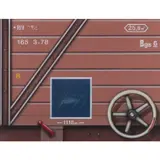 Wagon SNCF détail avec volant by Peter Klasen, 1976, Acrylique sur toile, sold Jun 2023