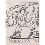Bernard Blier by Robert Combas, 1986, Feutre sur papier, sold Jun 2023
