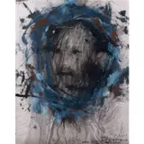 Portrait de Van Gogh by Arnulf Rainer, 1979, Technique mixte sur impression photographique, sold Jun 2023