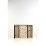 Porcelaine - Pièce unique by Thomas Boog, Bois peint, laiton patiné, coquillages, porcelaine et travertin, sold Jun 2023