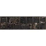 Poissons - Pièce unique by Thomas Boog, Bois peint, laiton, mica et coquillages peints, sold Jun 2023