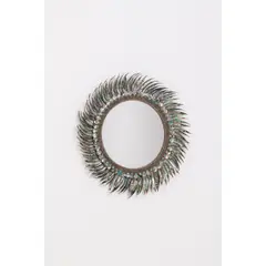 Ormeaux - Pièce unique by Thomas Boog, Bois peint, coquillages, tamons d’ormeaux et miroir, sold Jun 2023