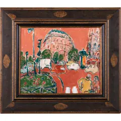 Vue de Paris by Robert Delval, Huile sur toile, sold Jul 2023