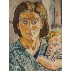 Maternité by Mela Muter, Huile sur toile, sold Oct 2023