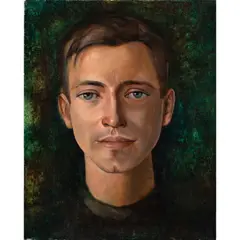 Sans titre, (Portrait de Horst Egon Kalinwski) by Léonor Fini, circa 1961, Huile sur toile, sold Oct 2023