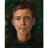 Sans titre, (Portrait de Horst Egon Kalinwski) by Léonor Fini, circa 1961, Huile sur toile, sold Oct 2023