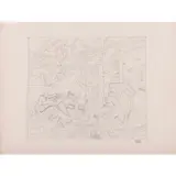 Étude pour Stalingrad by Fernand Léger, 1955, Crayon sur papier marouflé sur toile, sold Oct 2023