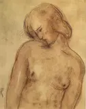 Halbakt by Erich Kuhn, 1923, watercolor, sold Mar 2026