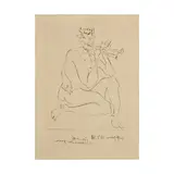 Faune flûtiste II' aus 'Deux Contes by Pablo Picasso, 1948, drypoint, sold Mar 2026