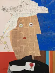 Collage 'Indépendance et Désinvolture' und Carborundum-Collage aus 'Voyage d'Eté by Max Papart, 1994, mixed media, sold Mar 2026