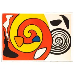 Spirals and Forms', ca. 1965 by Alexander Calder, color lithograph, sold Oct 2025