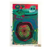 LA BARCA - REGENTAG. SLOW TRAVEL UNDER THE SUN by Friedensreich Hundertwasser, 1969, screenprint, sold Oct 2025