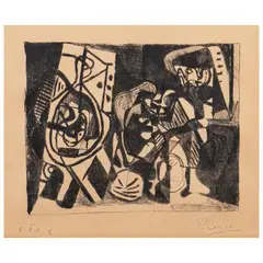 Scène d’interieur by Pablo Picasso, 1926, lithograph, sold Oct 2025