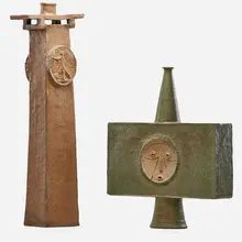 Two Large Vessels by Clyde Burt, sold Jan 2017