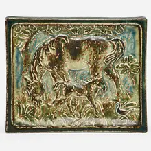 Large Tile/plaque by Knud Kyhn, Denmark, sold Jan 2017