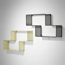Dédal shelves, pair by Mathieu Matégot, 1956, enameled and perforated steel, sold Jan 2023
