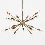 Chandelier, model 2003 irr by Gino Sarfatti, 1939, brass, sold Jan 2023