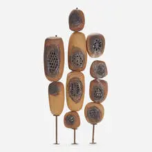 Untitled by Raul Coronel, c. 1960, glazed stoneware, sold Jan 2023