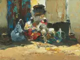 Conversation arabe by Gerard Pieters Adolfs, oil on canvas, sold Sep 2026
