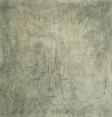 Grand palimpseste ocre by Georges Noël, mixed media, sold Sep 2026