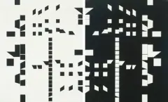 Diptychon, ohne Titel by Aurélie Nemours, 1967, oil on canvas, offered Sep 2026