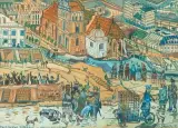 Aprilvergnügen – Verhaftung auf dem Eis by Edward Dwurnik, 1993, oil on canvas, sold Sep 2026