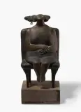 Donna seduta by Guido Anton Muss, 1988, bronze, sold Sep 2026