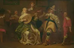 Umkreis Musizierende Gesellschaft by Dirck Hals, oil on panel, sold Sep 2026