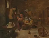 Nachfolger Soldaten und Bauern beim Kartenspiel by Adriaen Brouwer, oil on panel, sold Sep 2026