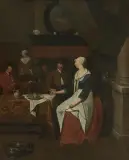 Interieurszene by Jan Baptist Lambrechts, oil on canvas, offered Sep 2026