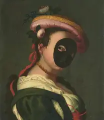 Junge Dame mit Moretta-Maske by Venedig, 18.Jh., oil on canvas, sold Sep 2026