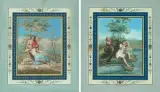 Lot von 2 Bildern: Ariadne und Bacchus / Jupiter und Antiope by Michelangelo Maestri, gouache, sold Sep 2026