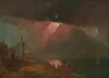 Der Vesuv während des Ausbruchs von 1855, bei Nacht by James Baker Pyne, 1856, oil on canvas, sold Sep 2026