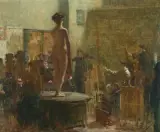Im Atelier des Künstlers by Julien Léon Bourdon, oil on canvas, offered Sep 2026
