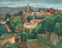 Dorf in der Toskana by Raffaele De Grada, 1926, oil on canvas, sold Sep 2026