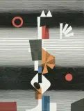 Le clown philosophe by Michel Seuphor, 1967, ink, sold Sep 2026
